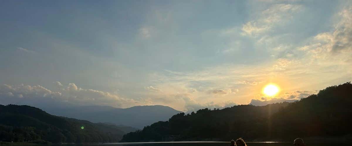 Kayak tour on Lake Gerosa at sunset