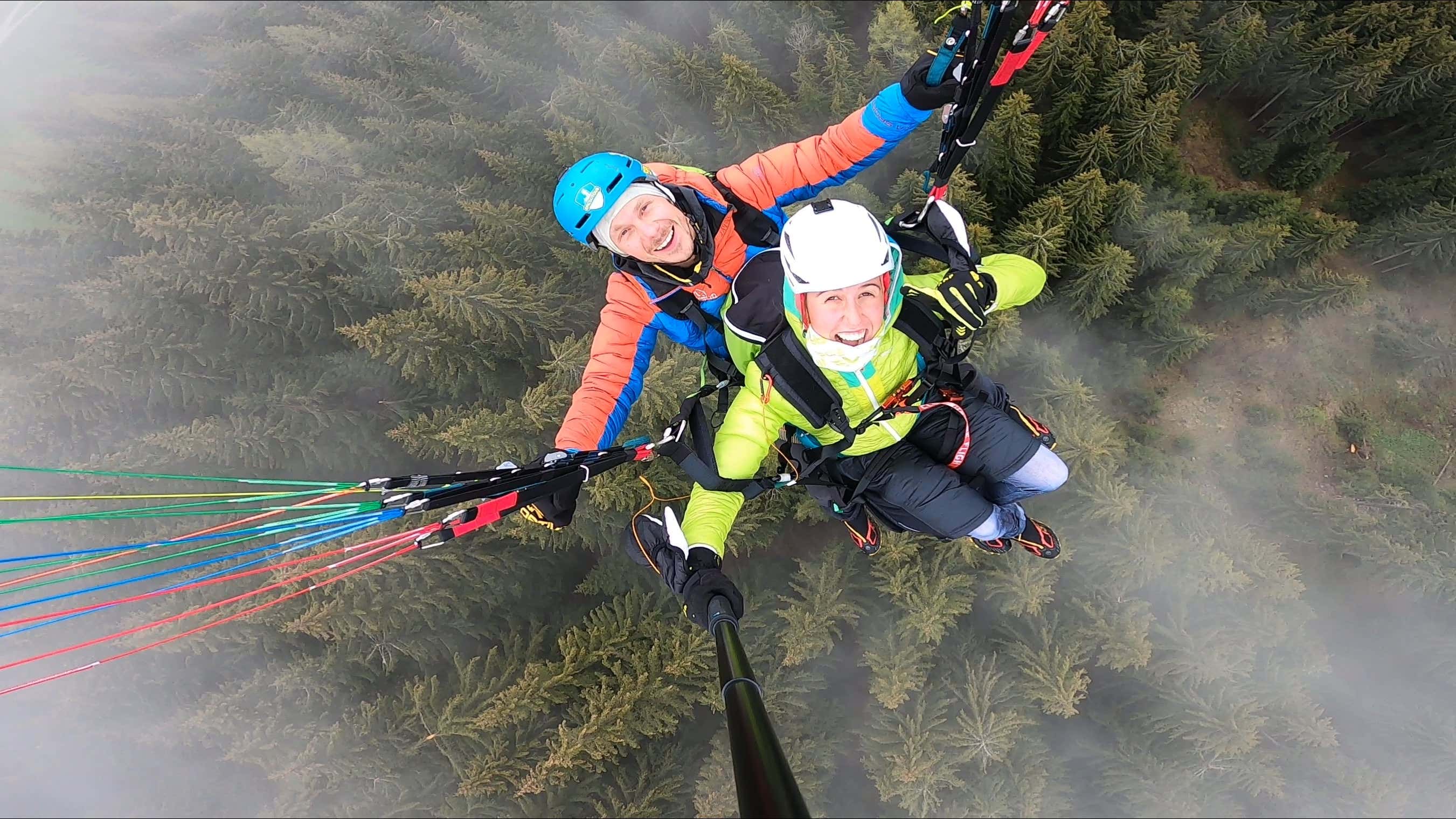 Volo in parapendio tandem da cima Pichlberg in Alto Adige