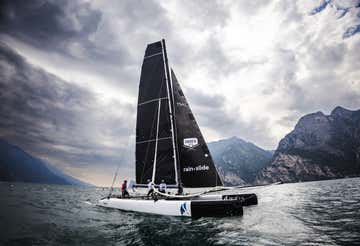 Extreme 40 catamaran sailing on Lake Garda