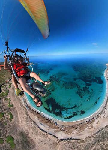 Volo in paramotore tandem sulla Costa del Sinis