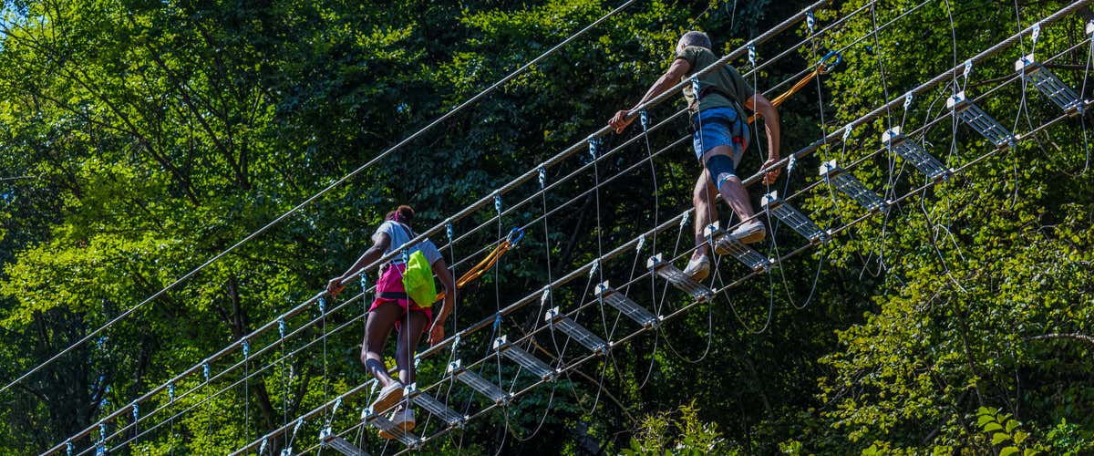 Ponte tibetano “Ponte nel Sole” e visita alla Miniera di Dossena