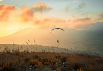 Tandem paragliding flight at San Vito Lo Capo