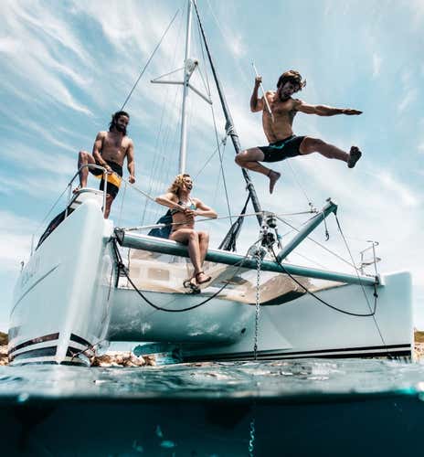 Maddalena Archipelago catamaran tour from Cannigione with lunch