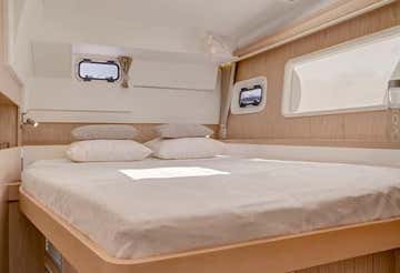 Night on a luxury catamaran in Porto Rafael