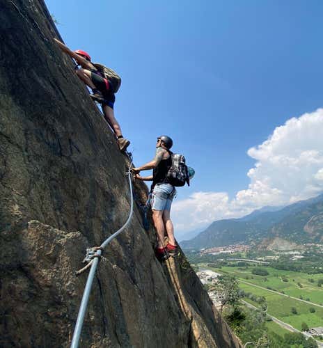 Via Ferrata della Sacra di San Michele near Turin