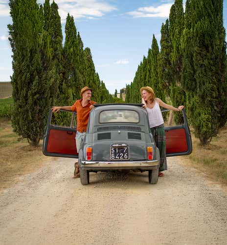Tour in Fiat 500 vintage tra le colline del Chianti con degustazione vini e light lunch