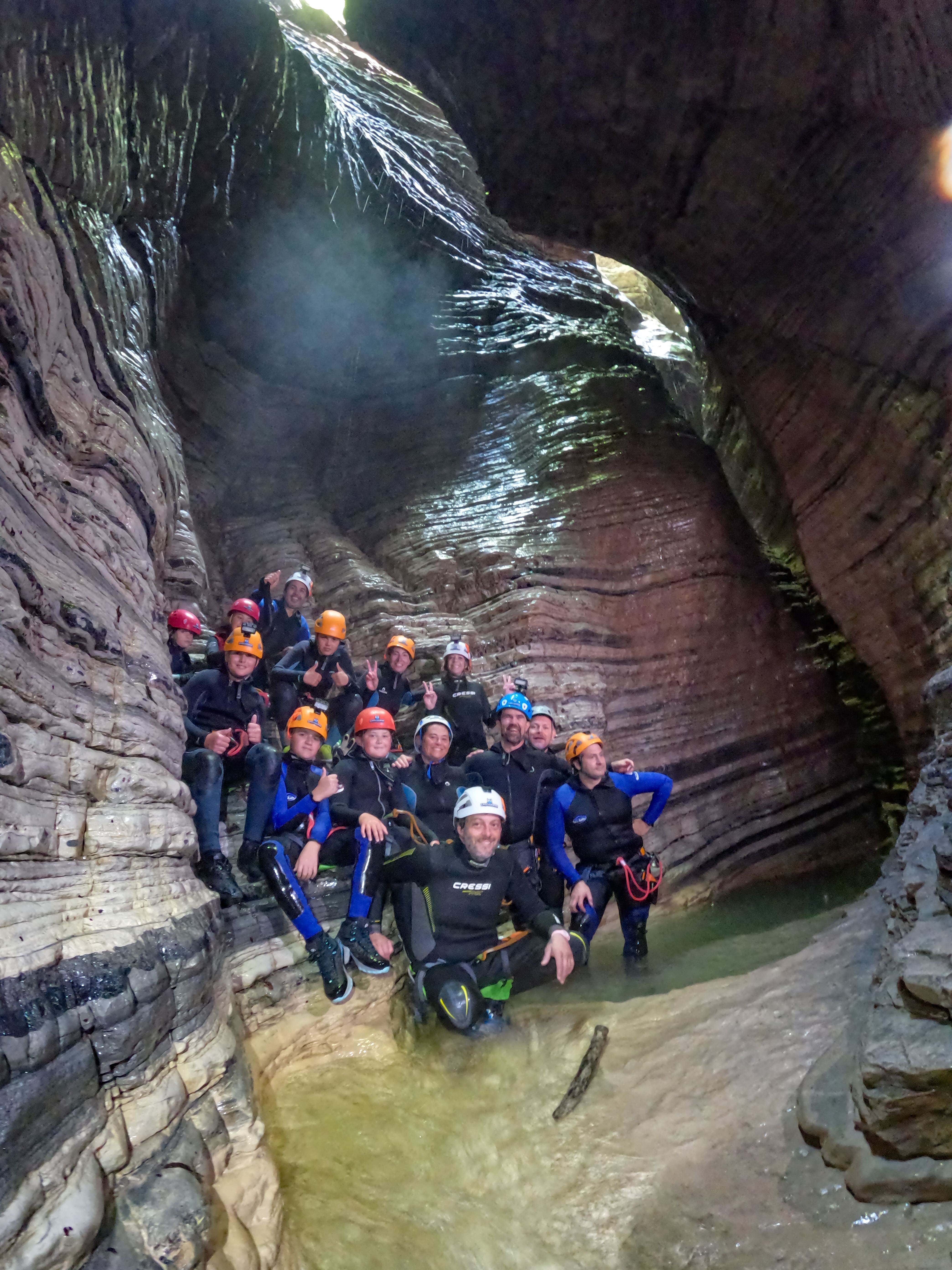 Canyoning per famiglie in Val Maor ai piedi delle Dolomiti