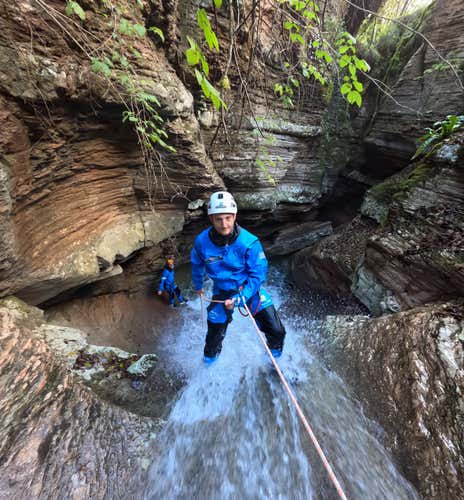 Canyoning autunno inverno in Val Maggiore