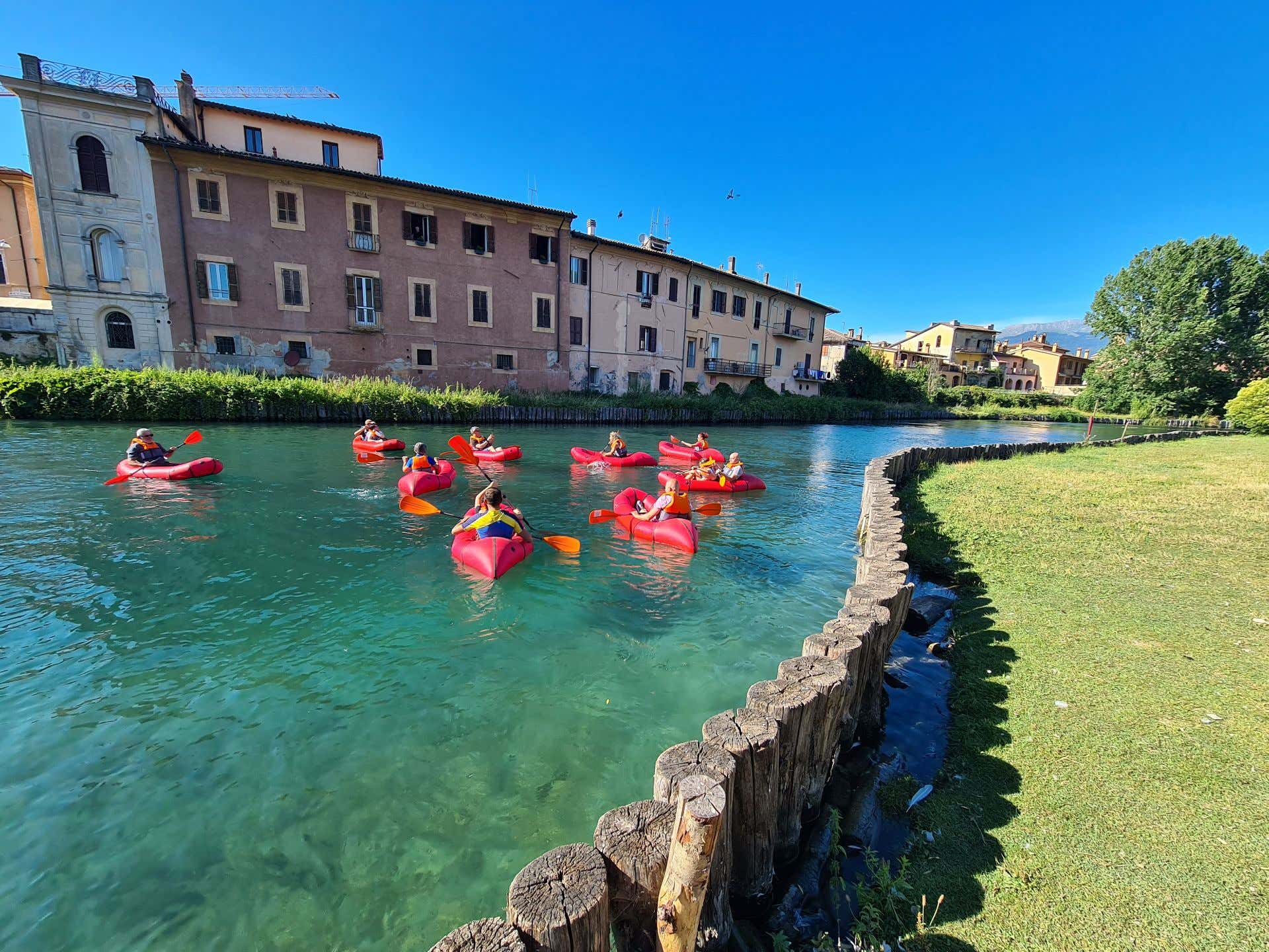 Packrafting sul fiume Velino a Rieti con pranzo o cena in agriturismo