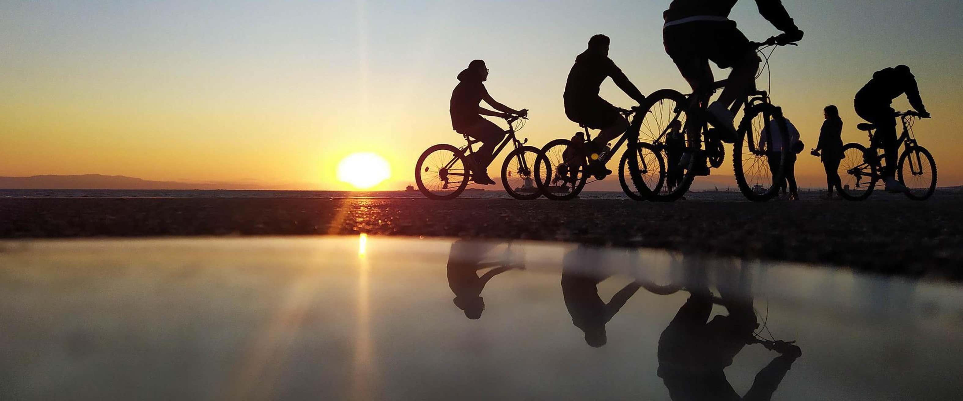 Sunrise Early Morning Bike Ride Sunrise Morning Bicycle Ride