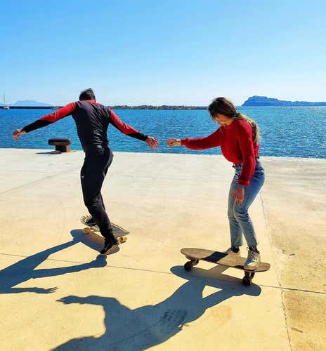 Lezione di skate a Monte di Procida