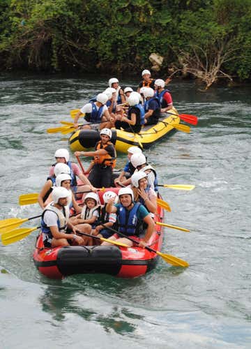 Soft rafting on the Gari River near Cassino