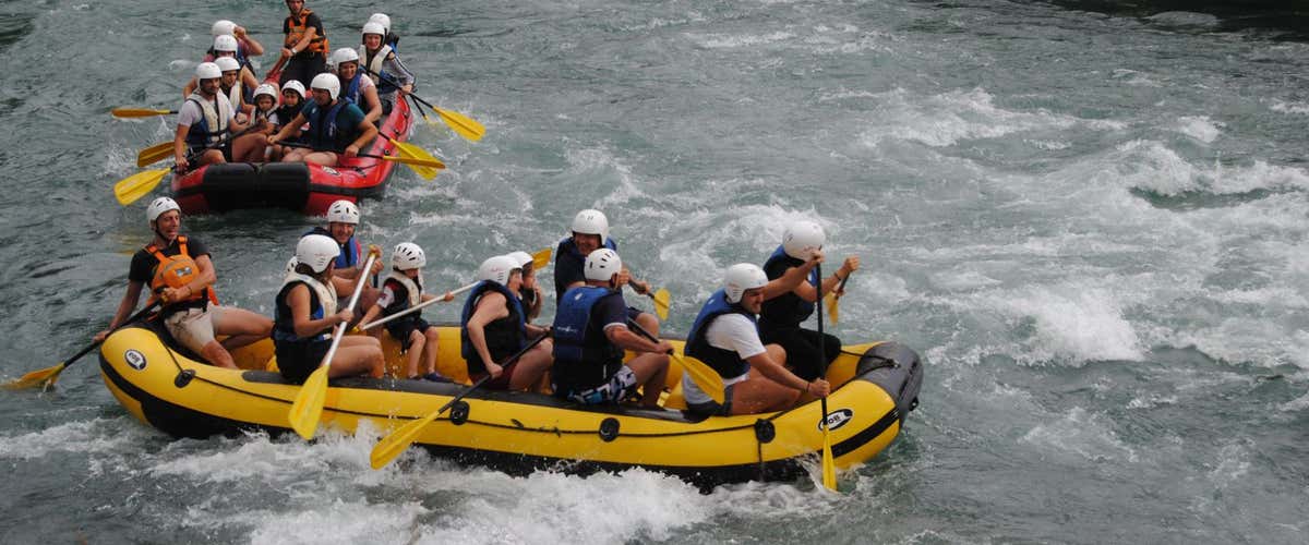 Soft rafting on the Gari River near Cassino