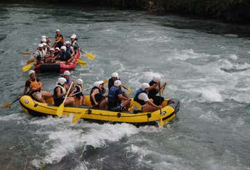 Soft rafting on the Gari River near Cassino