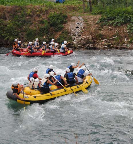 Soft rafting on the Gari River near Cassino