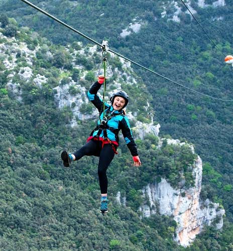 Scenic zipline in Cilento: Single flight
