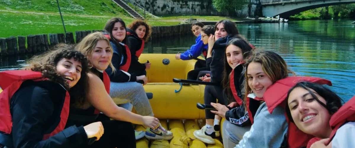 Soft rafting in Rieti on the Velino River