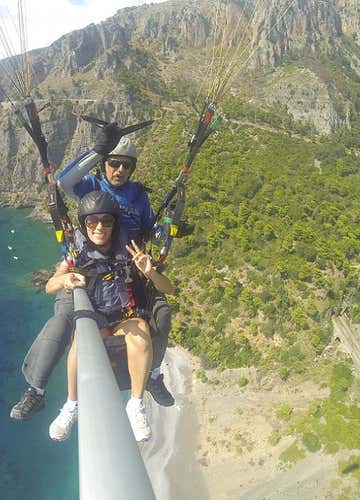 Tandem paragliding flight in Acquafredda di Maratea