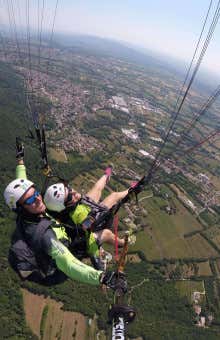 Paragliding on the Mount Grappa