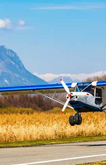 Light Aircraft in Lake Como
