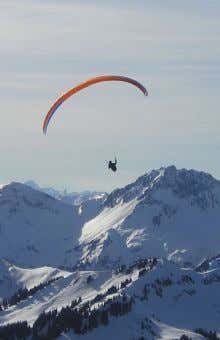 Parapendio sul Monte Bianco