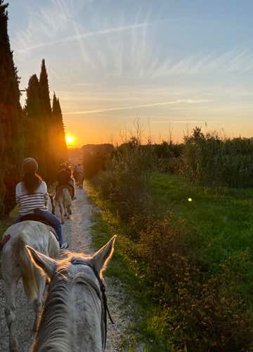 Passeggiata a cavallo con aperitivo in provincia di Pisa